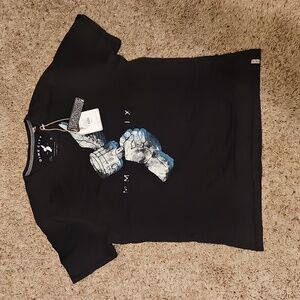 Dimecity Men's Black & White "Flying Piston" Tee by Mercury Mfg Co.